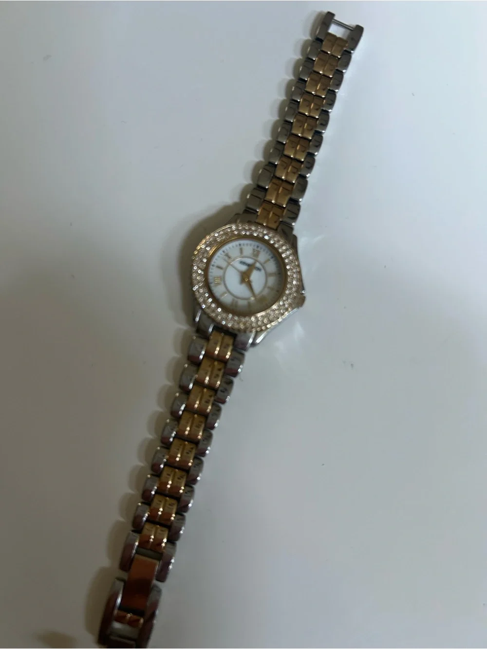 Armitron Two-Tone Crystal Bezel Women's Watch - Gold & Silver